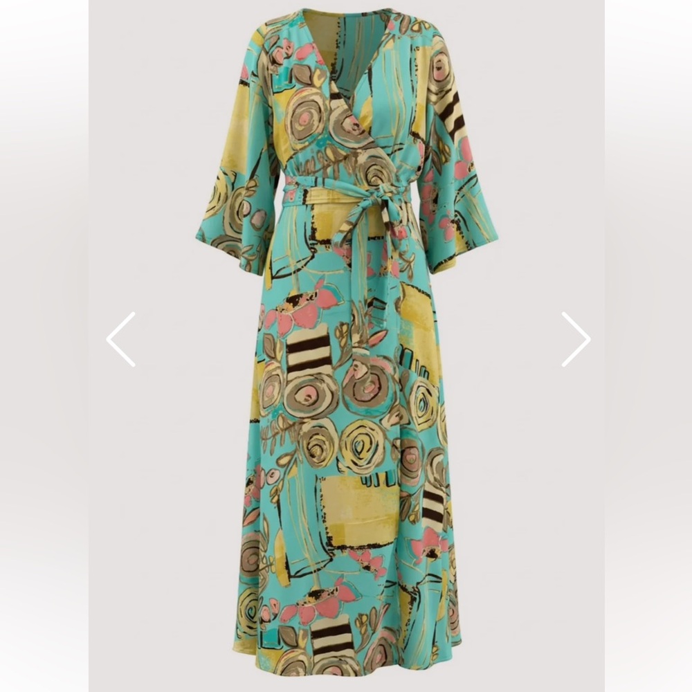 NWOT Sun & Soul Wrap Sendai Wrap Dress
